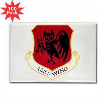 432W - M01 - 01 - 432nd Wing - Rectangle Magnet (100 pack)