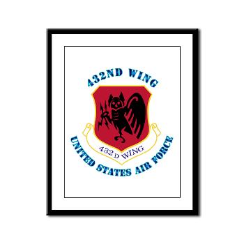 432W - M01 - 02 - 432nd Wing with Text - Framed Panel Print