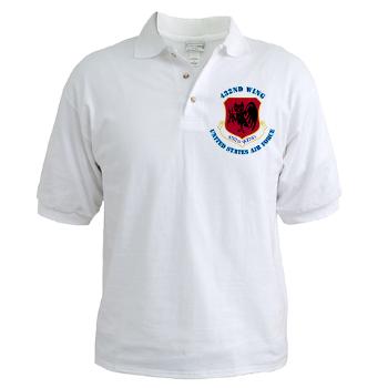 432W - A01 - 04 - 432nd Wing with Text - Golf Shirt