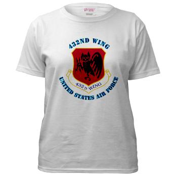 432W - A01 - 04 - 432nd Wing with Text - Women's T-Shirt
