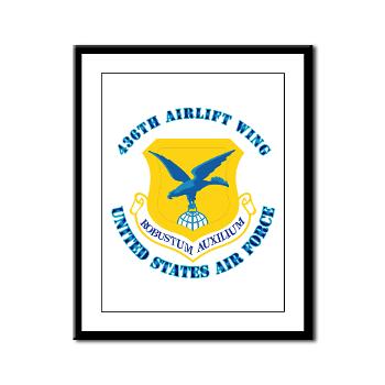 436AW - M01 - 02 - 436th Airlift Wing with text - Framed Panel Print - Click Image to Close