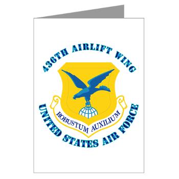 436AW - M01 - 02 - 436th Airlift Wing with text - Greeting Cards (Pk of 10) - Click Image to Close