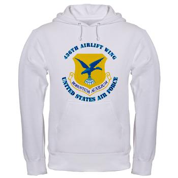 436AW - A01 - 03 - 436th Airlift Wing with text - Hooded Sweatshirt