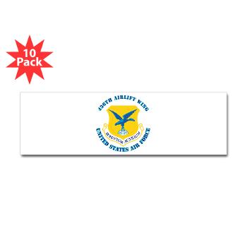 436AW - M01 - 01 - 436th Airlift Wing with text - Sticker (Bumper 10 pk)