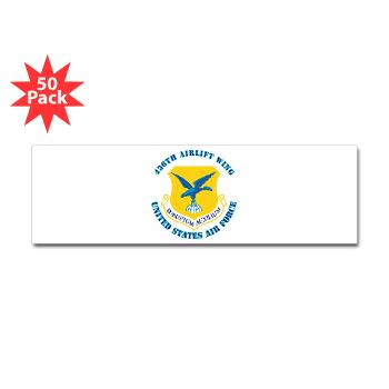 436AW - M01 - 01 - 436th Airlift Wing with text - Sticker (Bumper 50 pk)