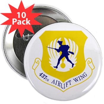437AW - M01 - 01 - 437th Airlift Wing - 2.25" Button (10 pack)