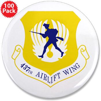 437AW - M01 - 01 - 437th Airlift Wing - 3.5" Button (100 pack) - Click Image to Close