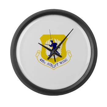 437AW - M01 - 03 - 437th Airlift Wing - Large Wall Clock