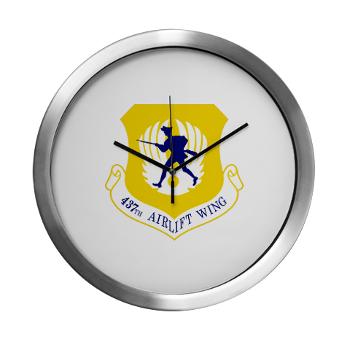 437AW - M01 - 03 - 437th Airlift Wing - Modern Wall Clock