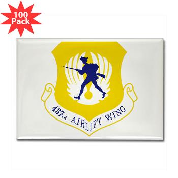 437AW - M01 - 01 - 437th Airlift Wing - Rectangle Magnet (100 pack)