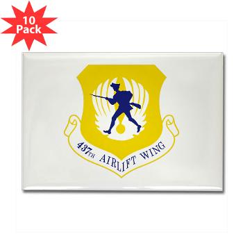437AW - M01 - 01 - 437th Airlift Wing - Rectangle Magnet (10 pack)