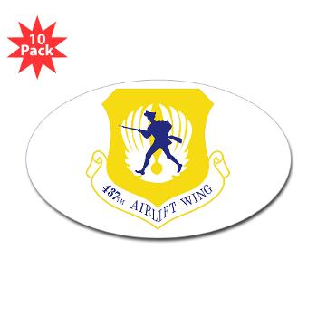 437AW - M01 - 01 - 437th Airlift Wing - Sticker (Oval 10 pk)