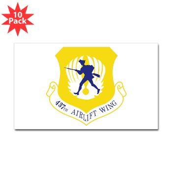 437AW - M01 - 01 - 437th Airlift Wing - Sticker (Rectangle 10 pk)