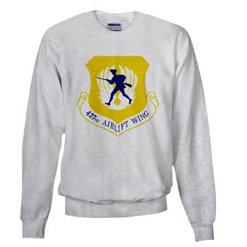 437AW - A01 - 03 - 437th Airlift Wing - Sweatshirt - Click Image to Close