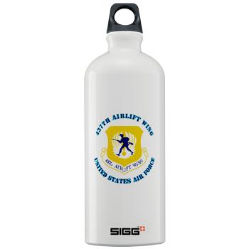 437AW - M01 - 03 - 437th Airlift Wing with Text - Sigg Water Bottle 1.0L