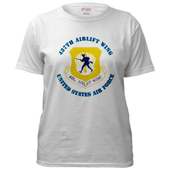 437AW - A01 - 04 - 437th Airlift Wing with Text - Women's T-Shirt - Click Image to Close