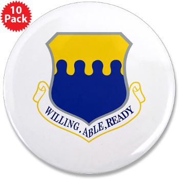43AW - M01 - 01 - 43rd Airlift Wing - 3.5" Button (10 pack)