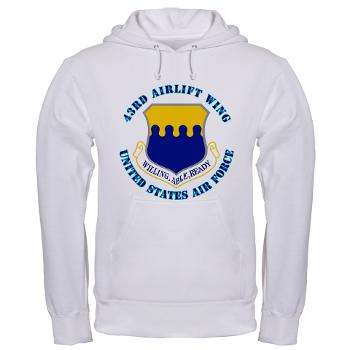 43AW - A01 - 03 - 43rd Airlift Wing with Text - Hooded Sweatshirt