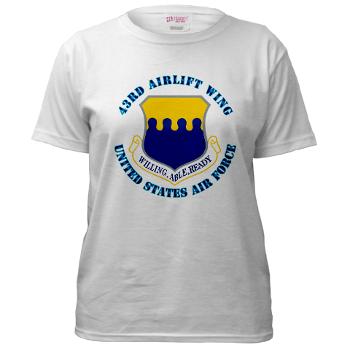 43AW - A01 - 04 - 43rd Airlift Wing with Text - Women's T-Shirt