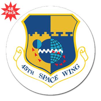 45SW - M01 - 01 - 45th Space Wing - 3" Lapel Sticker (48 pk)