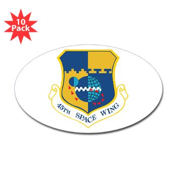 45SW - M01 - 01 - 45th Space Wing - Sticker (Oval 10 pk)