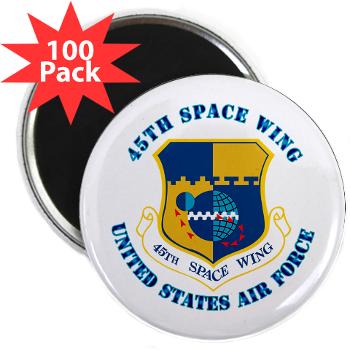 45SW - M01 - 01 - 45th Space Wing with Text - 2.25" Magnet (100 pack)
