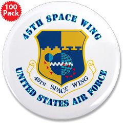 45SW - M01 - 01 - 45th Space Wing with Text - 3.5" Button (100 pack)