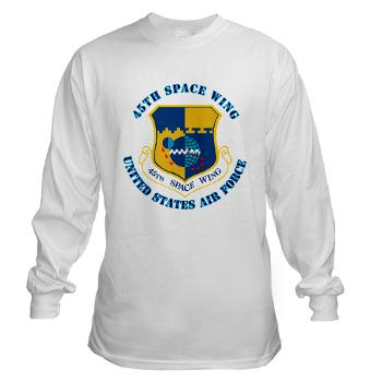 45SW - A01 - 03 - 45th Space Wing with Text - Long Sleeve T-Shirt