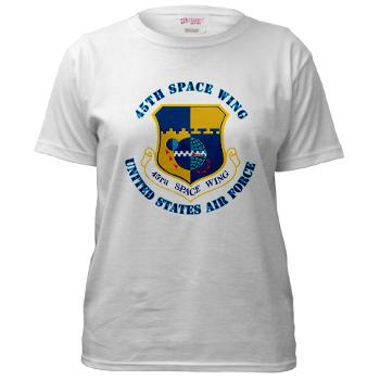 45SW - A01 - 04 - 45th Space Wing with Text - Women's T-Shirt