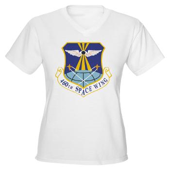 460SW - A01 - 04 - 460th Space Wing - Women's V-Neck T-Shirt