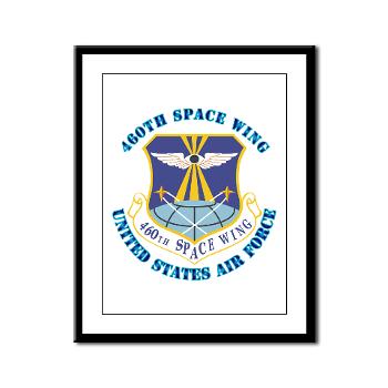 460SW - M01 - 02 - 460th Space Wing with Text - Framed Panel Print