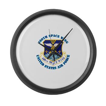 460SW - M01 - 03 - 460th Space Wing with Text - Large Wall Clock