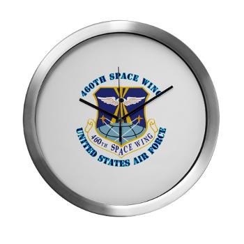460SW - M01 - 03 - 460th Space Wing with Text - Modern Wall Clock