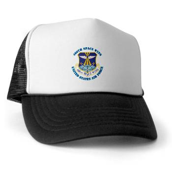 460SW - A01 - 02 - 460th Space Wing with Text - Trucker Hat - Click Image to Close