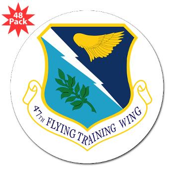 47FTW - M01 - 01 - 47th Flying Training Wing - 3" Lapel Sticker (48 pk)