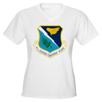 47FTW - A01 - 04 - 47th Flying Training Wing - Women's V-Neck T-Shirt - Click Image to Close