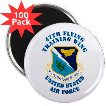 47FTW - M01 - 01 - 47th Flying Training Wing with Text - 2.25" Magnet (100 pack)