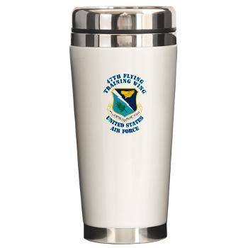 47FTW - M01 - 03 - 47th Flying Training Wing with Text - Ceramic Travel Mug - Click Image to Close
