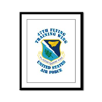 47FTW - M01 - 02 - 47th Flying Training Wing with Text - Framed Panel Print