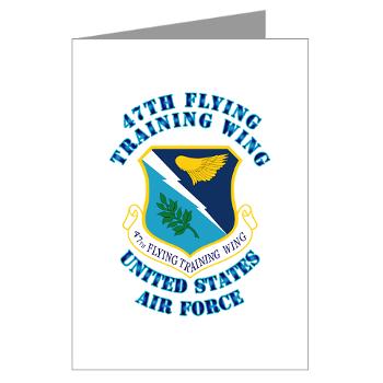 47FTW - M01 - 02 - 47th Flying Training Wing with Text - Greeting Cards (Pk of 10)