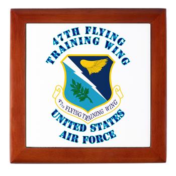 47FTW - M01 - 03 - 47th Flying Training Wing with Text - Keepsake Box