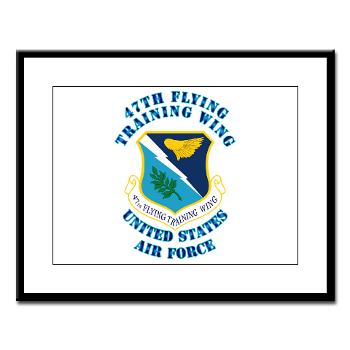47FTW - M01 - 02 - 47th Flying Training Wing with Text - Large Framed Print