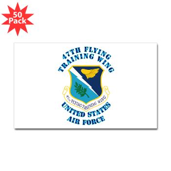47FTW - M01 - 01 - 47th Flying Training Wing with Text - Sticker (Rectangle 50 pk)