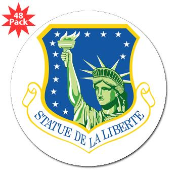 48FW - M01 - 01 - 48th Fighter Wing - 3" Lapel Sticker (48 pk) - Click Image to Close