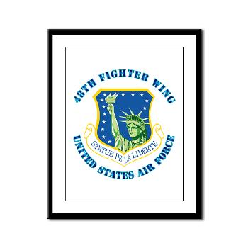 48FW - M01 - 02 - 48th Fighter Wing with Text - Framed Panel Print - Click Image to Close