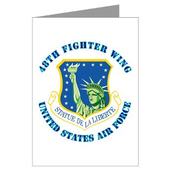 48FW - M01 - 02 - 48th Fighter Wing with Text - Greeting Cards (Pk of 10)