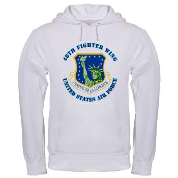 48FW - A01 - 03 - 48th Fighter Wing with Text - Hooded Sweatshirt