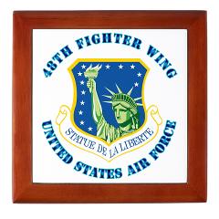 48FW - M01 - 03 - 48th Fighter Wing with Text - Keepsake Box