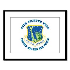 48FW - M01 - 02 - 48th Fighter Wing with Text - Large Framed Print