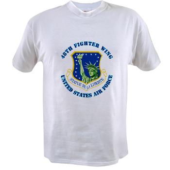 48FW - A01 - 04 - 48th Fighter Wing with Text - Value T-shirt